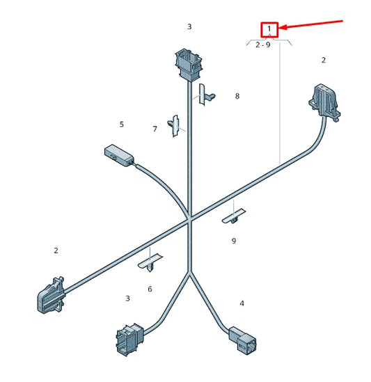 NEW AUDI RS7 SPORTBACK 4G REAR LID SPOILER ADAPTER CABLE LOOM 4G8971145C