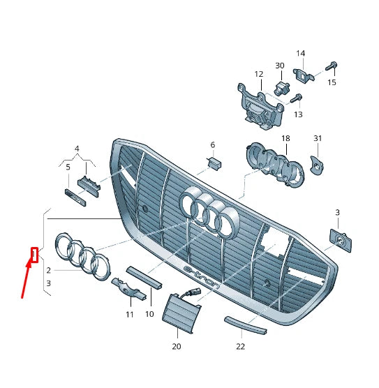 NEW AUDI E-TRON GE RADIATOR GRILLE 4KE8536513DA 4KE853651 3DA
