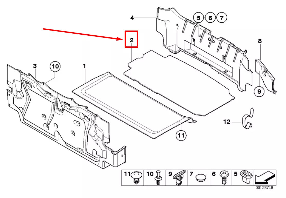 NEW BMW Z4 ROADSTER E85 TRUNK CARPET 51477016687 7016687 ORIGINAL