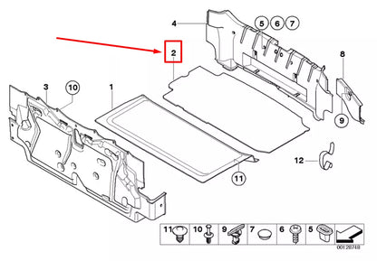 NEW BMW Z4 ROADSTER E85 TRUNK CARPET 51477016687 7016687 ORIGINAL