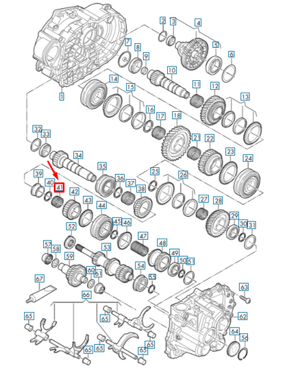new audi a3 sportback 8p gearbox needle bearing 02m311116 original