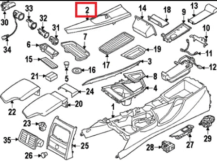 NEW BMW 3 F30 CENTRE CONSOLE DECOR PANEL TRIM RHD 51169232096 ORIGINAL