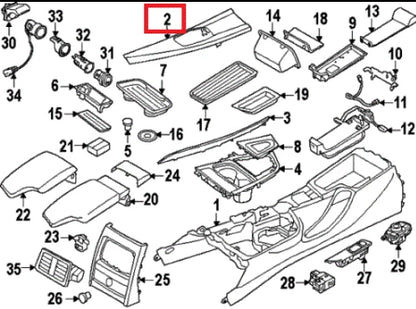 NEW BMW 3 F30 CENTRE CONSOLE DECOR PANEL TRIM RHD 51169232096 ORIGINAL