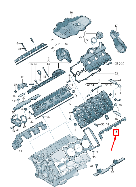 new audi a4 b8 engine cylinder head sound absorber 06e103979b original
