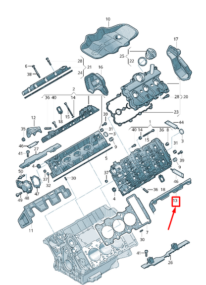 new audi a4 b8 engine cylinder head sound absorber 06e103979b original