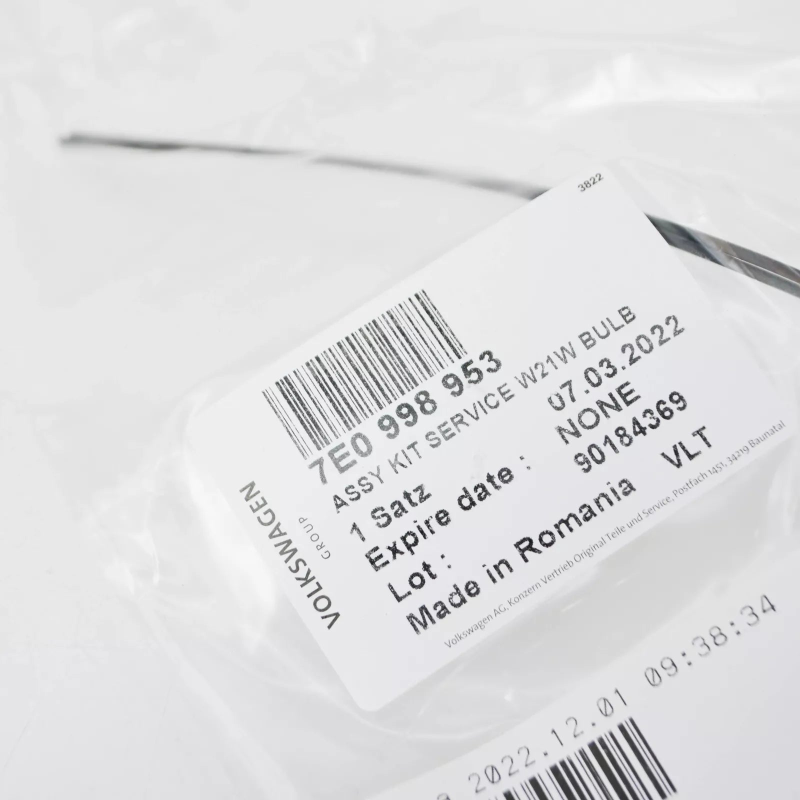 NEW VW TRANSPORTER T6 FRONT DRL RUNNING LIGHT BULB HOLDER 7E0998953