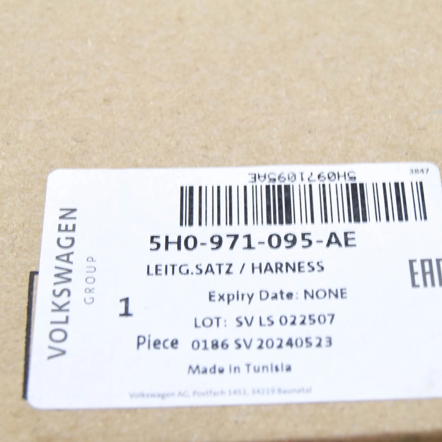 NEW VW GOLF CD MK8 FRONT PARKING AID WIRING SET 5H0971095AE ORIGINAL