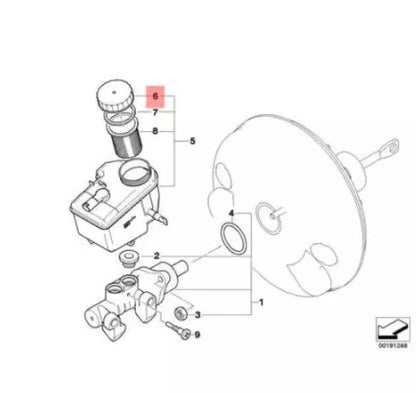 NEW BMW 7 G11 BRAKE MASTER CYLINDER COVER LID 34321164039 ORIGINAL