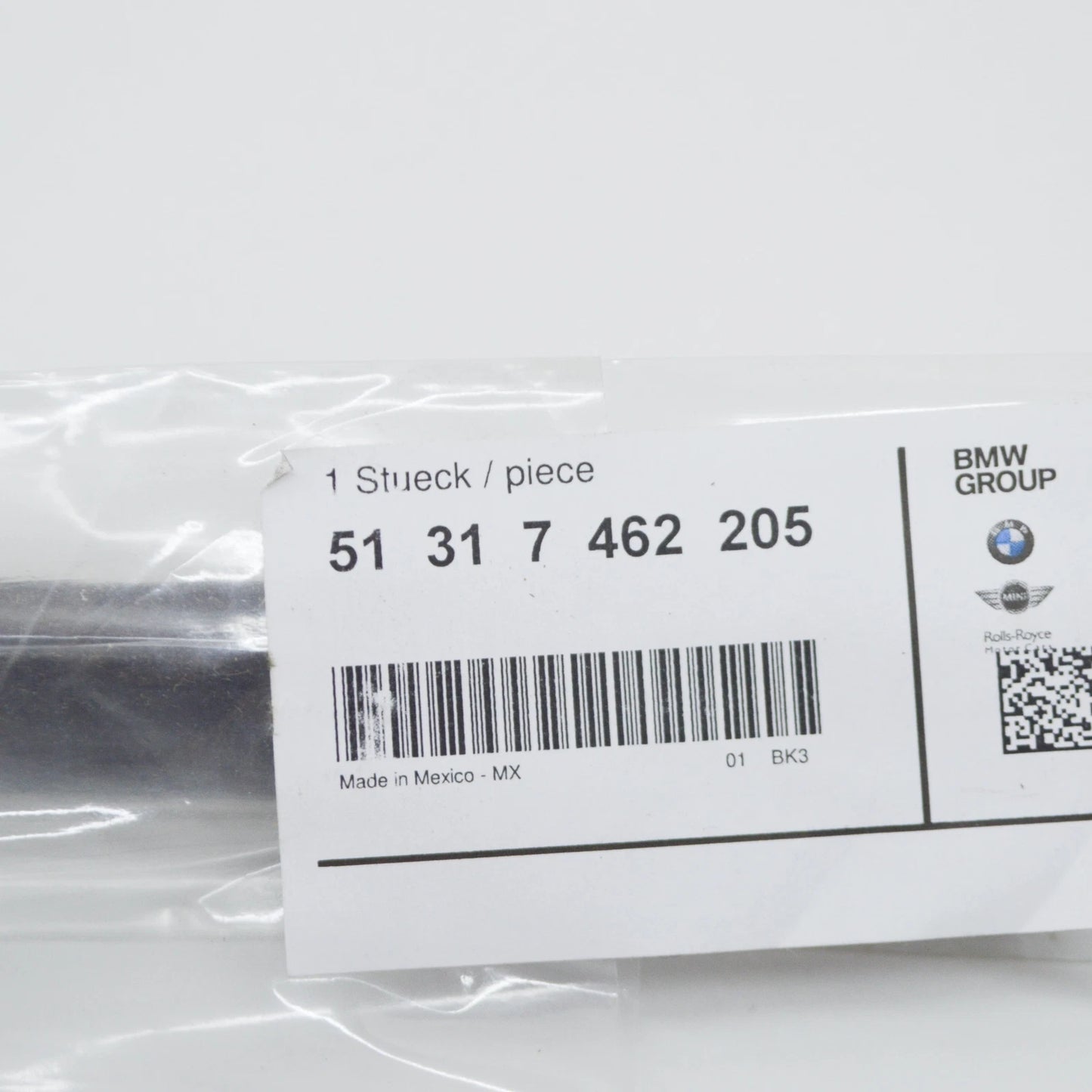 NEW BMW X5 F15, F85 WINDSHIELD LEFT VERTICAL TRIM 51317462205 7462205 ORIGINAL