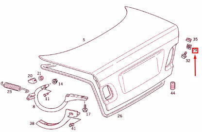 NEW MERCEDES-BENZ E-CLASS W210 REAR LID END STOP A2107500326