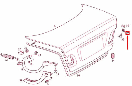 NEW MERCEDES-BENZ E-CLASS W210 REAR LID END STOP A2107500326