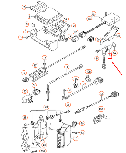 new audi a3 8p camshaft impulse sender 03g957147c original