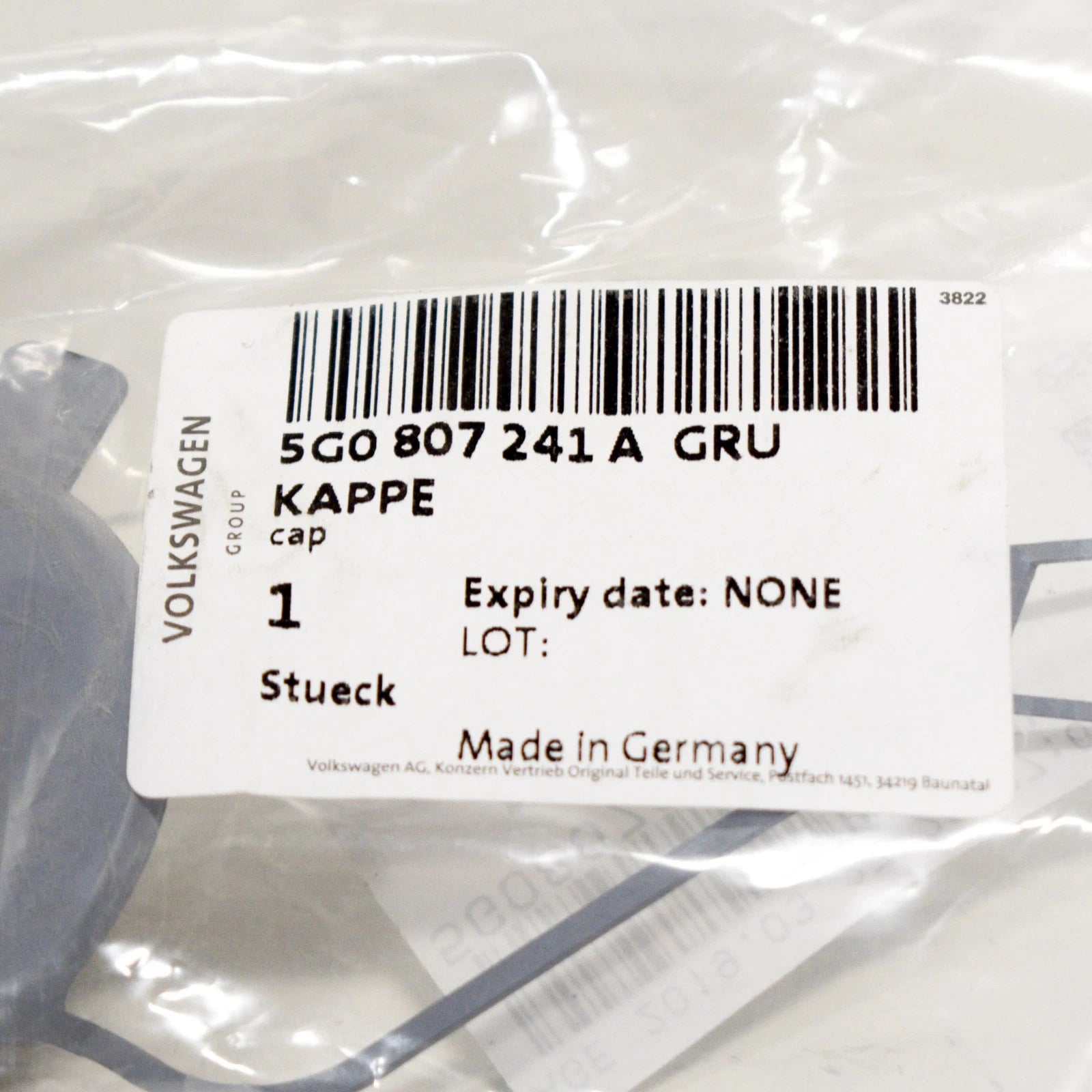 NEW VOLKSWAGEN GOLF MK7 FRONT BUMPER TOW HOOK EYE CAP 5G0807241AGRU