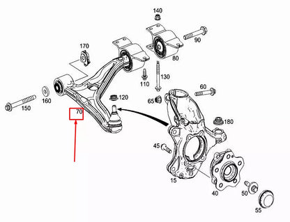 NEW MERCEDES-BENZ A W177 FRONT LEFT CONTROL ARM A1773308200