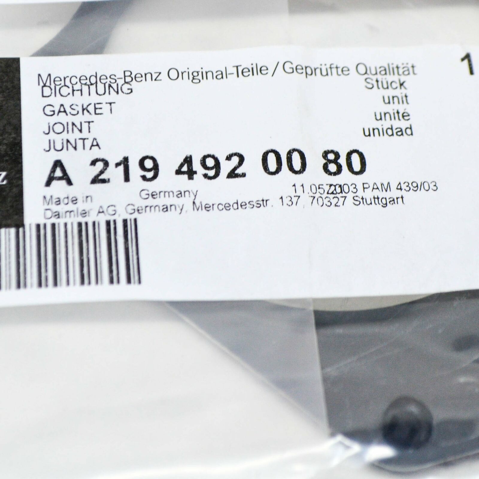 NEW MERCEDES-BENZ A W176 EXHAUST PIPE GASKET A2194920080 ORIGINAL