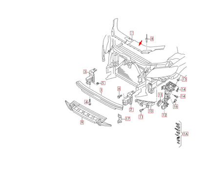NEW AUDI Q7 4L FRONT UPPER RADIATOR FRAME PLASTIC TRIM 4L0807081 2015 ORIGINAL