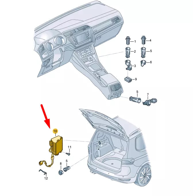 NEW VOLKSWAGEN TOURAN 5T INVERTER 5Q0907155D ORIGINAL
