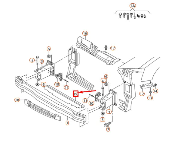 NEW AUDI A5 8T3 FRONT BUMPER SUPPORT PANEL COVER 8T0807217D01C ORIGINAL