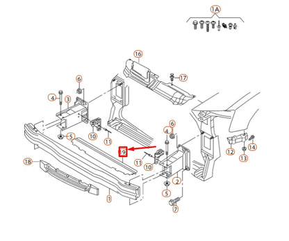 NEW AUDI A5 8T3 FRONT BUMPER SUPPORT PANEL COVER 8T0807217D01C ORIGINAL