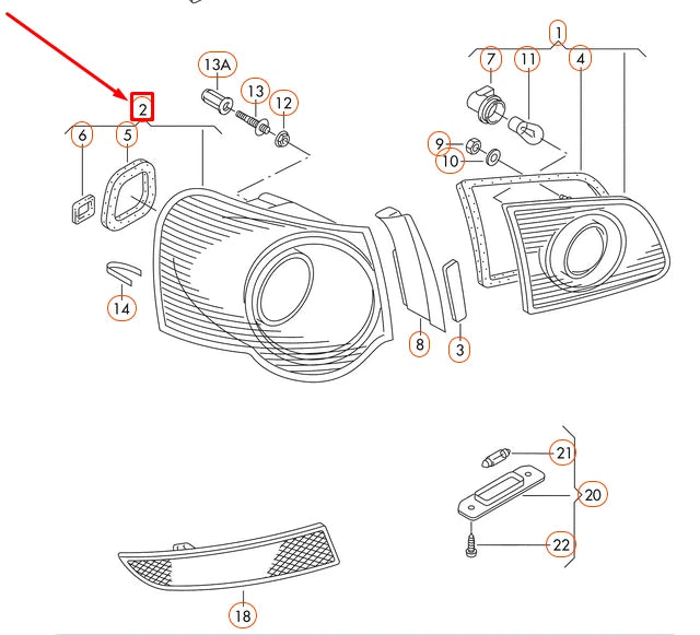 NEW VOLKSWAGEN PASSAT 3C B6 REAR RIGHT OUTER TAIL LIGHT 3C9945096Q ORIGINAL