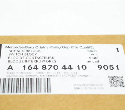 NEW MB M-CLASS W164 FRONT RIGHT SEAT SWITCH UNIT A16487044109051