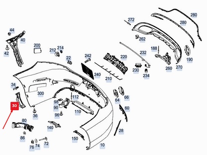 new mercedes-benz c coupe c205 rear left bumper bracket a2058854923 original