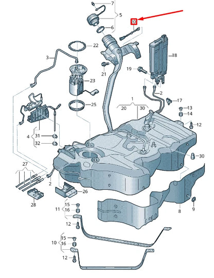 NEW VOLKSWAGEN ARTEON 3H7 FUEL TANK EARTH LINE 3Q0201142