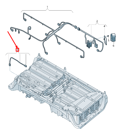 new vw golf 5g mk7 battery pilot line connector cable harness 5q0971221a