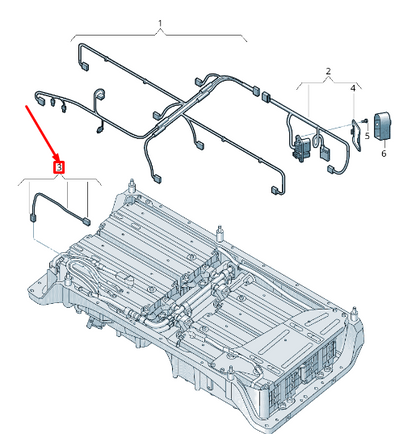 new vw golf 5g mk7 battery pilot line connector cable harness 5q0971221a