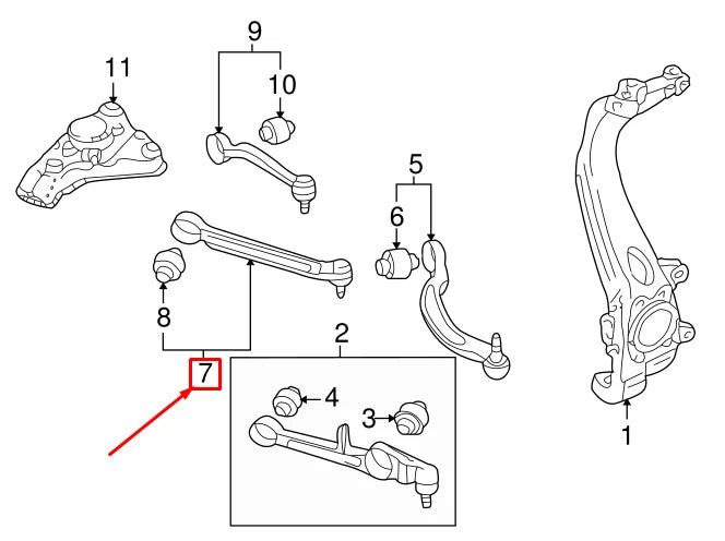 NEW AUDI A4 AVANT B7 FRONT LEFT UPPER STRAIGHT CONTROL ARM 8E0407505Q ORIGINAL