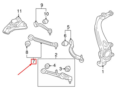 NEW AUDI A4 AVANT B7 FRONT LEFT UPPER STRAIGHT CONTROL ARM 8E0407505Q ORIGINAL