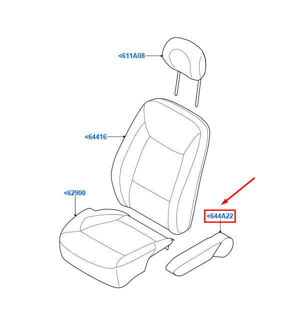 new ford galaxy mk2 front left seat armrest 1558551 6m21-644a23-cd3zhe original