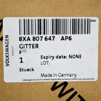 NEW AUDI A1 8X FRONT LEFT AIR GUIDE GRILLE 8XA807647AP6