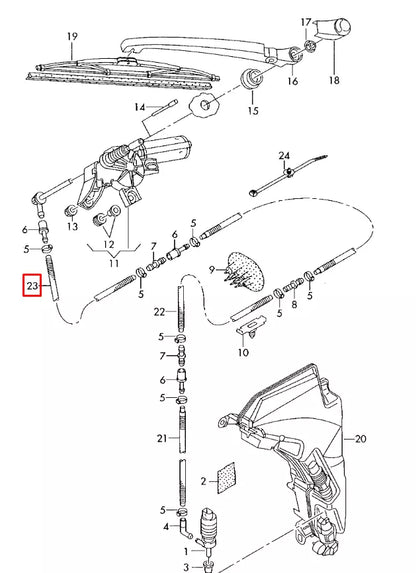 NEW AUDI Q3 8U WINDSHIELD WASHER HOSE 3.8X2.1 2D0955962 ORIGINAL