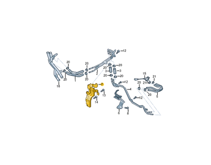 new volkswagen crafter sz coolant pipe bracket 2n0121079bl original