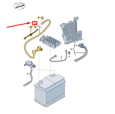 new vw id.3 e11 positive battery cable 1ea971228 original