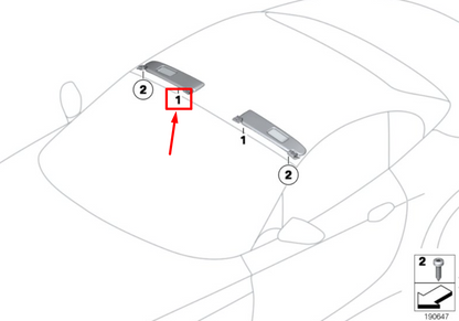 new bmw z4 roadster e89 front right sun visor 51169167252 9167252 original