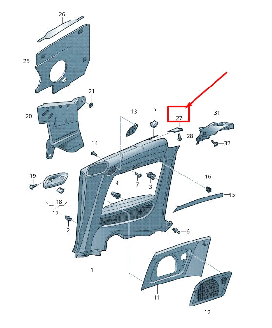 NEW AUDI A5 CABRIO 8 LEFT FLAP FOR SIDE PANEL TRIM 8F08684311CT ORIGINAL