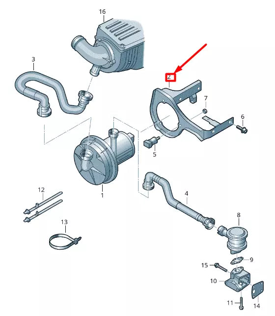 NEW VOLKSWAGEN CADDY 2K MK3 SECONDARY AIR PUMP RETAINER 06A906615L
