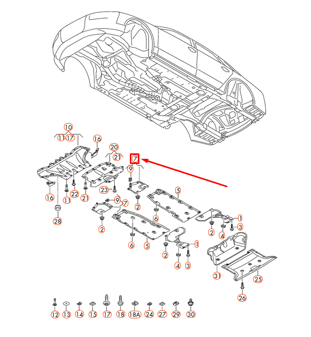NEW AUDI A8 4H D4 RIGHT UNDERBODY TRIM 4H0825190B ORIGINAL