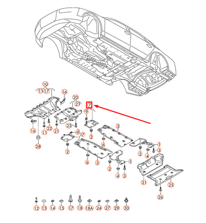 NEW AUDI A8 4H D4 RIGHT UNDERBODY TRIM 4H0825190B ORIGINAL