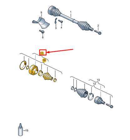 new audi a8 d5 inner cv joint kit 8w0598103a original