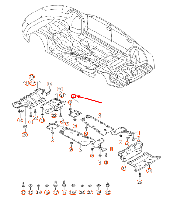 NEW AUDI A8 4H D4 FRONT LEFT UNDERBODY TRIM 4H0825189D ORIGINAL