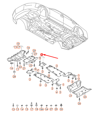 NEW AUDI A8 4H D4 FRONT LEFT UNDERBODY TRIM 4H0825189D ORIGINAL