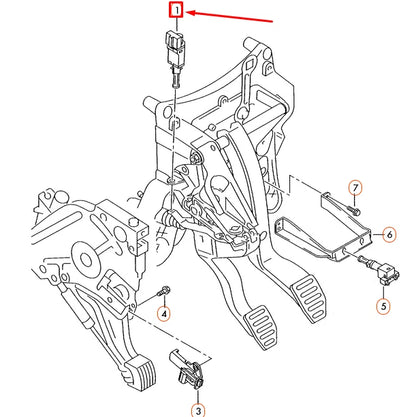 NEW VOLKSWAGEN TOUAREG 7L CLUTCH PEDAL SWITCH 1H0927189E