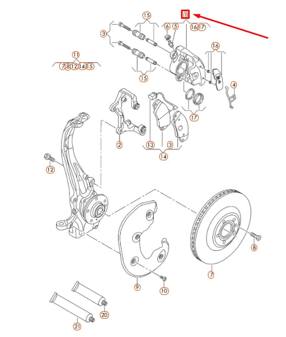 NEW AUDI S4 B8 FRONT LEFT BRAKE CALIPER 8K0615123G ORIGINAL