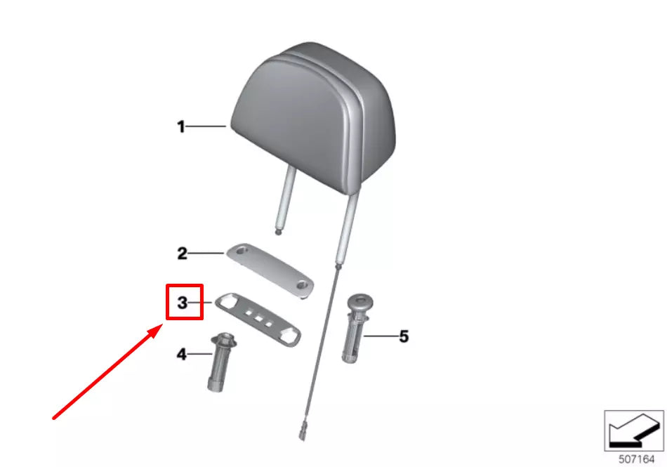 NEW BMW X6G06 INTERIOR HEAD REST GUIDE BASE 52108169458 8169458 ORIGINAL