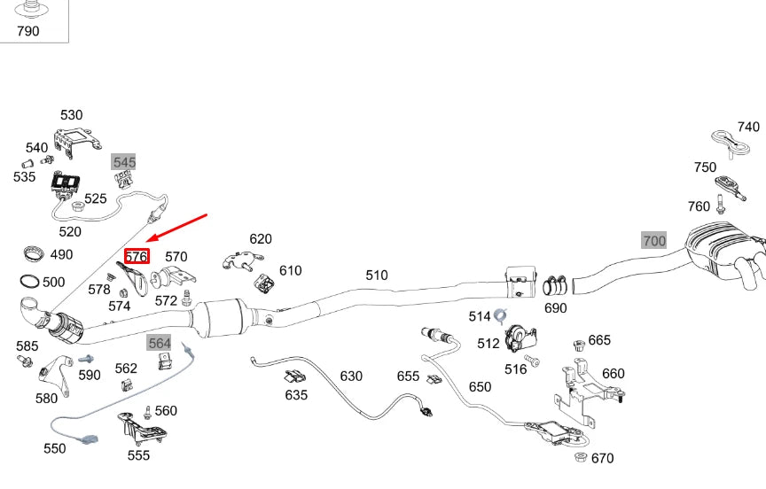 NEW MERCEDES-BENZ GLE W167 EXHAUST MOUNTING CONSOLE BRACKET A1674921700 ORIGINAL