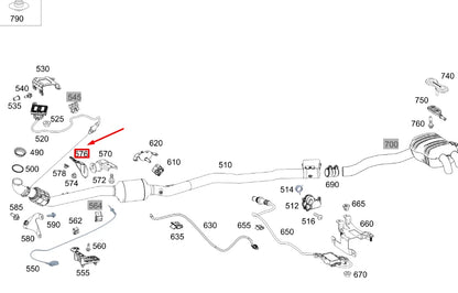 NEW MERCEDES-BENZ GLE W167 EXHAUST MOUNTING CONSOLE BRACKET A1674921700 ORIGINAL