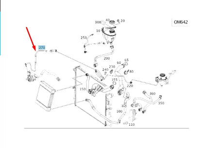 NEW MERCEDES-BENZ S W222 RETURN VENT BLEED LINE HOSE A2225014425 ORIGINAL